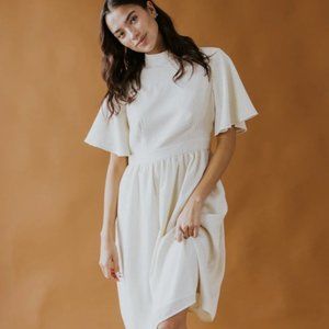 SALT Audrina Flutter Sleeve Detail Dress - NWT